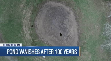 Mysterious Object Falls from Sky, Drains 100-Year-Old Pond