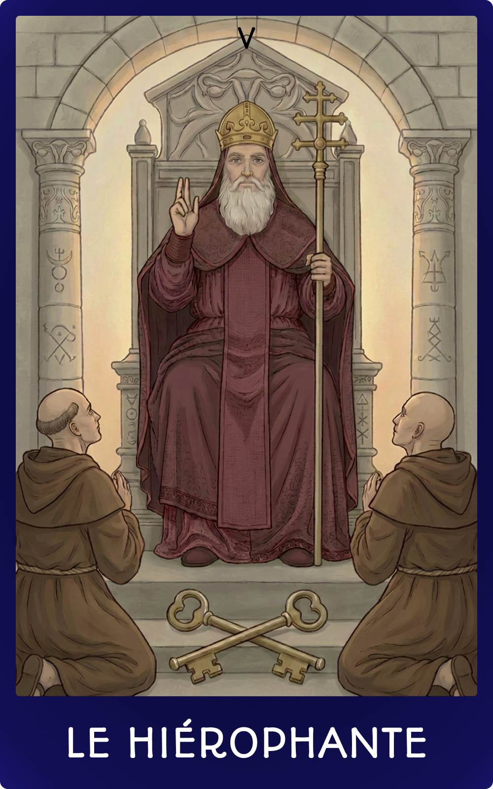Carte de tarot Le Hiérophante