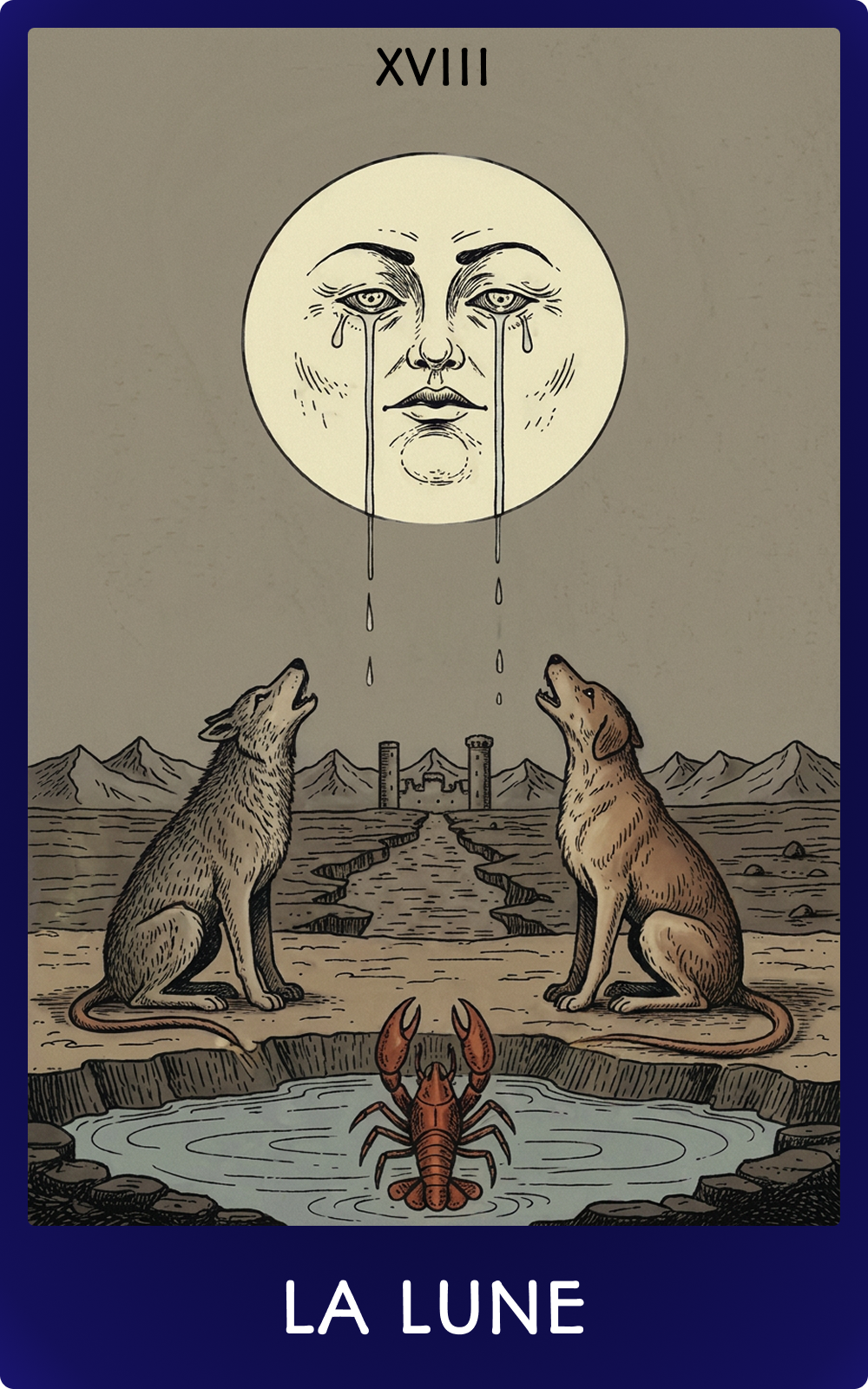 Carte de tarot La Lune