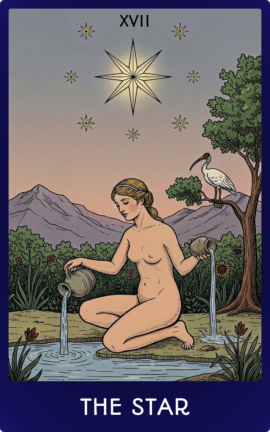 The Star, card XVII of the Rider-Waite Major Arcana