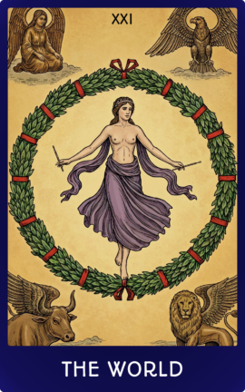 The World, card XXI of the Rider-Waite Major Arcana