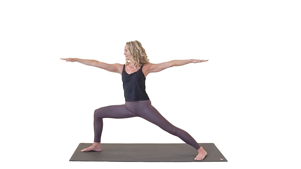 Warrior Posture pose 1 (Virabhadrasana 1) - Yoga by D