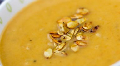 Roasted Butternut Squash and Sweet Potato Soup