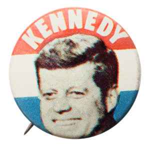 reproduction j f kennedy election pin