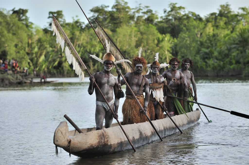 canoe war ceremony of asmat people