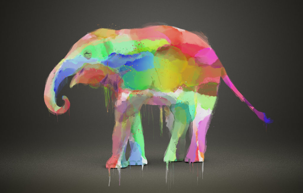 watercolor elephant 2