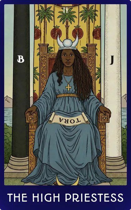 The High Priestess, card II of the Rider-Waite Major Arcana