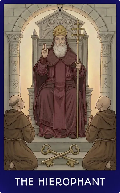 The Hierophant tarot card