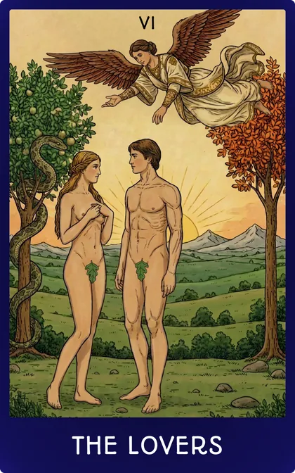 The Lovers tarot card