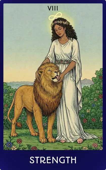 Strength tarot card