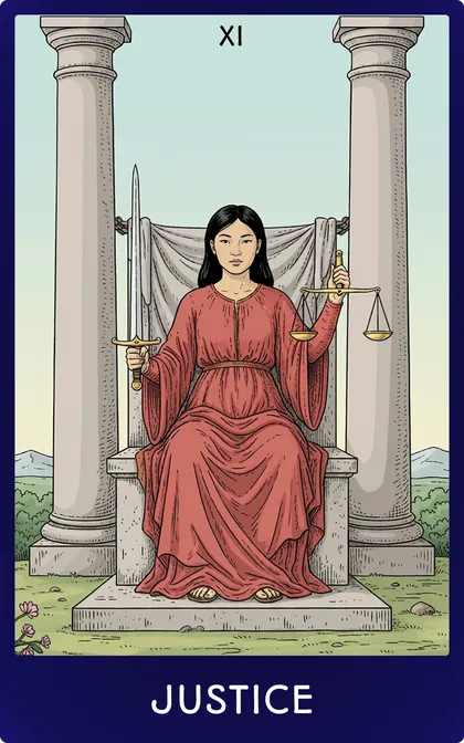 Justice tarot card
