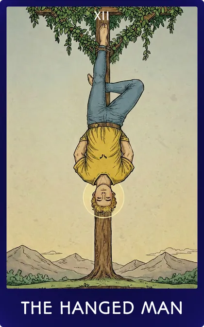The Hanged Man tarot card