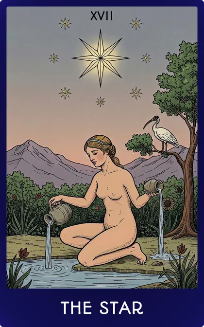 The Star, card XVII of the Rider-Waite Major Arcana