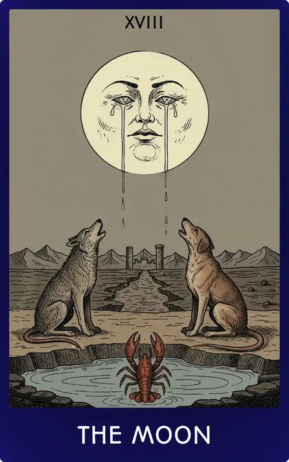 The Moon tarot card