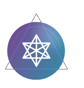 Spiritual AI icon star geometry within a triangle