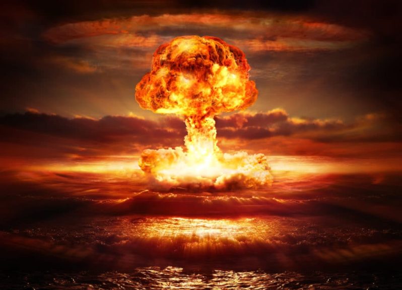 Nuclear bomb explosion in the ocean